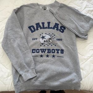 Cowboys - Gildan Gray Heavy Blend Crewneck Sweatshirt